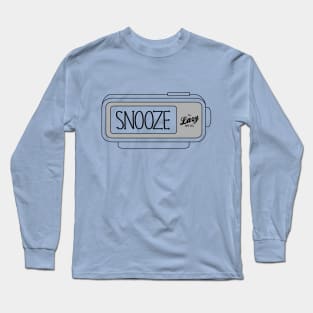 Snooze Alarm Clock Black Long Sleeve T-Shirt